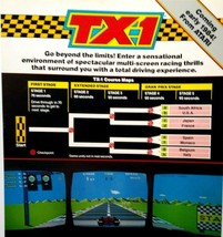 TX1 Arcade Game Flyer Original Video Game Paper Artwork 1983 Early Teaser Retro - £32.40 GBP