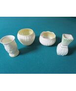 Bellek Lot 2 Bowls Open Sugar 2 Vases Green Stamp 4pcs [A14] - €53,24 EUR