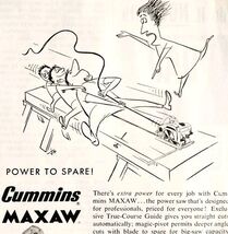 1958 Cummins Maxaw Electric Saw Advertisement Vintage Power Tool DWPP17 - $19.99 1958 Cummins Maxaw Electric Saw Advertisement Vintage Power Tool DWPP17 - $19.99
