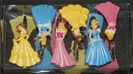 12 Disney Princess 3 Designs Yellow Pink Blue Shower Curtain Hooks Nib Disc - £15.97 GBP