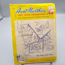 Vintage Aunt Martha&#39;s Hot Iron Transfers 3052 Playful Cocker Puppy - £9.94 GBP