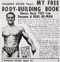 1969 Charles Atlas Bodybuilding Book Course Advertisement Muscle Fitness... - $19.99