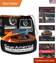 Heavy Duty 3&quot; x 20&#39; Tow Strap with 35,053 lbs Break Strength for Offroad... - $146.99