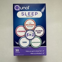 (1) Qunol Sleep Support Capsules, 5 in 1 Sleep Aid Supplement 30 Ct. Exp. 03/26 - £19.41 GBP
