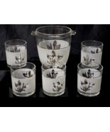 Vintage DEVALBOR Ice Bucket &amp; 5 Old Fashioned Glasses GOLD WHEAT - MCM I... - $723.90 MXN