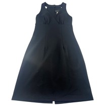Vintage Connected Dress Womens Size 4 Petites Black Sleeveless Button Ba... - $7.70