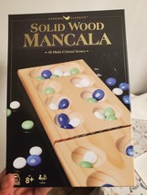 Solid Wood Mancala ~48 Multi-Color Stones~ - £19.42 GBP
