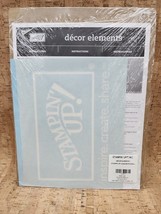 Stampin&#39; Up! Decor Elements Small White Logo *RETIRED* NEW Sealed - $13.25