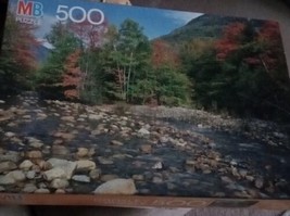 MB #4611-11 &quot;Saco River, White Mountains, NH.&quot; Croxley Vintage Puzzle NI... - $10.89
