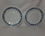Corelle Corning Old Town Blue Onion Saucers - 6.25” Set of 2 Vintage - £4.59 GBP