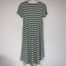 NWT LuLaRoe Carly Swing Dress Womens Small Relaxed Flowy Green Stripes B... - £32.85 GBP