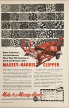 1950 Print Ad Massey-Harris Clippers Straight Through Combines Racine,WI - £14.06 GBP