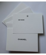 5 Authentic CHANEL Best Wishes White Greeting Cards &amp; Envelope Blank Set... - £27.49 GBP