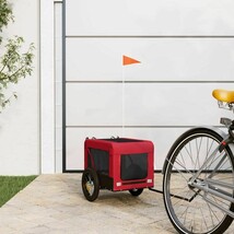 vidaXL Pet Bike Trailer Red and Black Oxford Fabric, Iron, PVC Small - $3,752.66 MXN