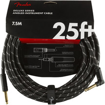 Fender Deluxe BLACK TWEED Electric Guitar Cable, Straight-Right Angle, 2... - $58.99