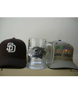 SAN DIEGO CHARGERS BEER STEIN  w/METAL INLAY LOGO+ 2 CAPS ! - £15.37 GBP