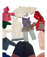 Vintage Teddy Bear Doll Clothes Lot Mixed Outfits Sweaters Hoodies Dresses Pants - $28.80