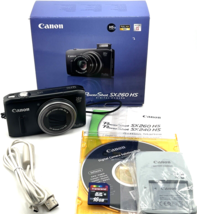 Canon PowerShot SX260 HS Digital Camera Black 12.1MP 20x Zoom IOB - $309.00