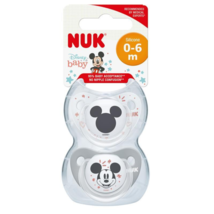 NUK Mickey Mouse Silicone Soother 0-6 Months 2 Pack - £66.35 GBP