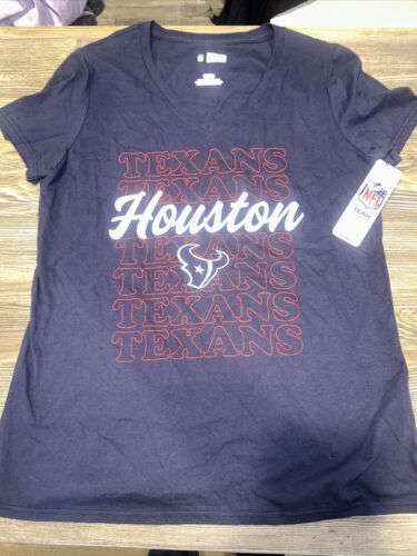 Houston Texans T Shirt Womens Large NFL Apparel Short Sleeve VNeck. Nwt. M - $11.90
