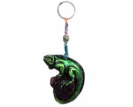 Gypsy Daze Smokes Iguana Lizard Tropical Animal 3D Figurine Keychain Multicolore - £9.31 GBP