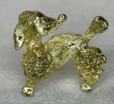 Vintage NEMO Gold Toned Poodle Dog Lapel / Hat Animal Pet Pin - $9.89