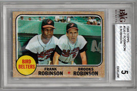 Brooks Robinson &amp; Frank Robinson 1968 Topps Bird Belters Baseball Card #530- BVG - £54.25 GBP
