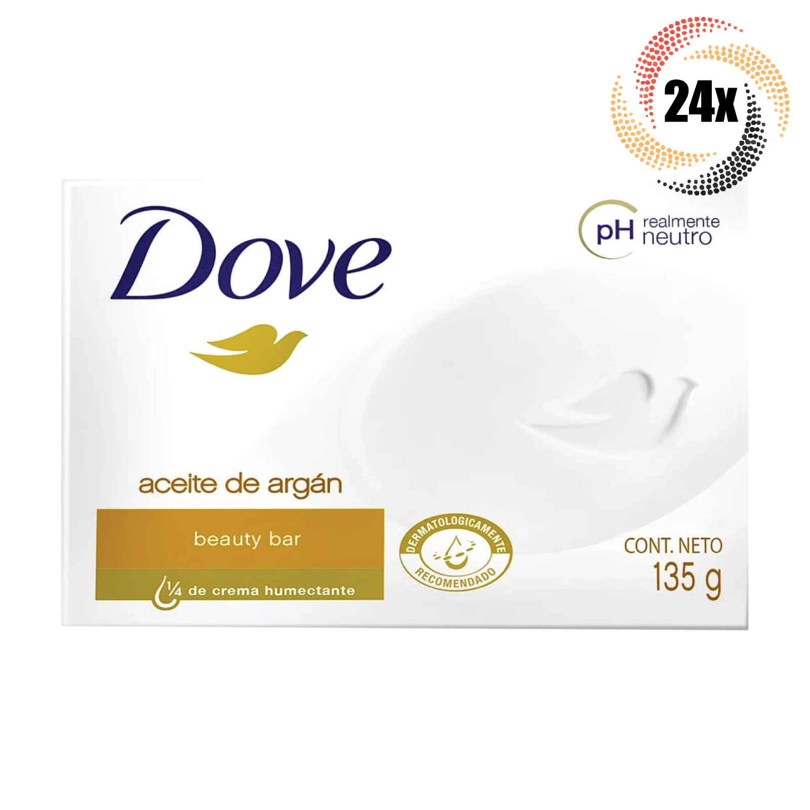 Primary image for 24x Bars Dove Argan Oil Moisturizing Cream Beauty Soap | 135 Grams | 4.75oz
