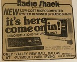 1980’s Radio Shack Vintage Print Ad Advertisement pa13 - £6.32 GBP
