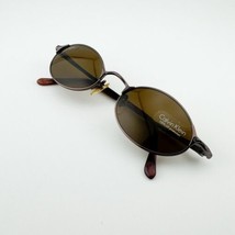 New Vintage Calvin Klein Ck 514/s Sunglasses Oval Titanium C. 9 Brown Japan 50mm - £177.05 GBP