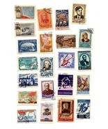 Lot of  22 RUSSIA USSR Postage Stamps Vintage Mostly 1950s 60s Soviet Er... - $7.00