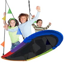 Sorbus 66&quot; Saucer Swing for Kids- 330lbs Big Oval Platform Swing- Tree G... - £97.50 GBP