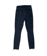 Mother Pixie Ankle Fray Holding Hands Dark Wash Button Fly Skinny Jeans ... - $56.61