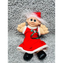 Troll Fairy Tale Red Christmas Mrs Claus 1992 Plush Toy Doll - $15.12