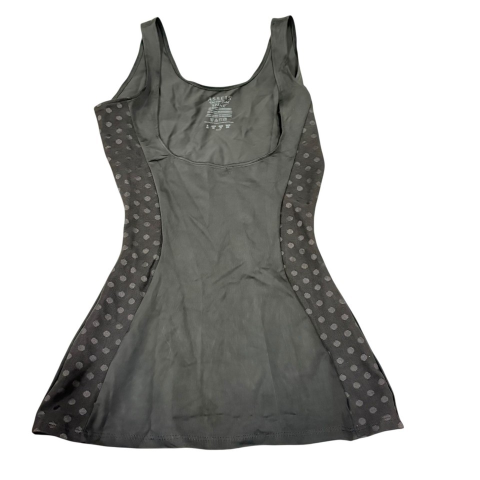 Assets Red Hot Label By Spanx Black Shapewear Top Polka Dot Panels Medium - $33.60