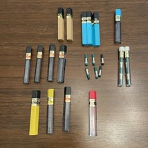 VINTAGE LOT 16 tubes LEAD MECHANICAL PENCIL REFILLS And Erasers xtra 4 e... - $14.99