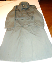 VINTAGE USGI ARMY GREEN 274 QUARPEL MAN'S UNIFORM TRENCH COAT RAINCOAT 38L - $33.66
