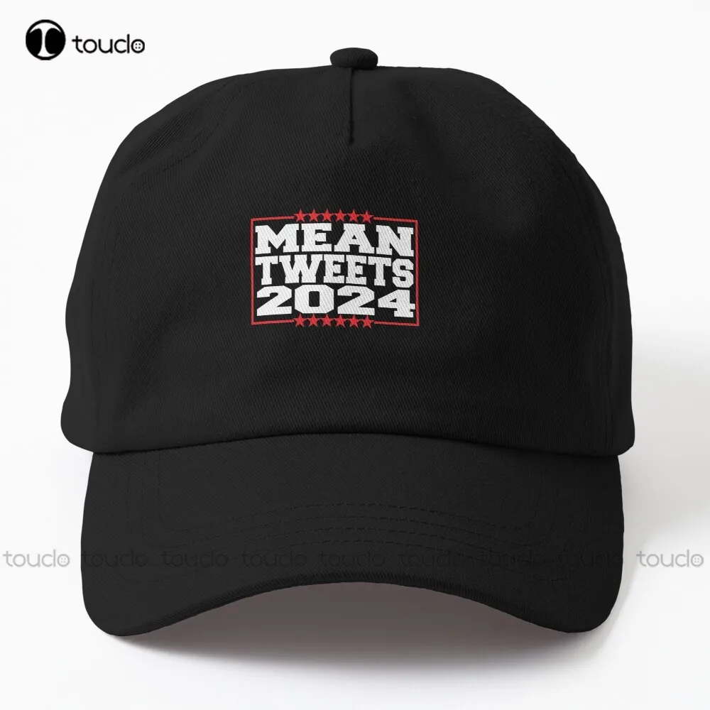 Mean Tweets 2024 Trump Election Vote Dad Hat Black Baseball Cap Baseball Cap - £11.02 GBP