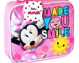 MINNIE MOUSE DISNEY Made You Smile BPA-Free Insulated Lunch Tote Bag Box... - $14.84