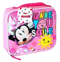 Minnie Mouse Disney Made You Smile BPA-Free Insulated Lunch Tote Bag Box Nwt - £11.91 GBP