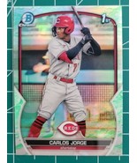 2023 Bowman Chrome Carlos Jorge 1st Lunar Glow Refractor #BCP-120 Reds - $2.63 CAD
