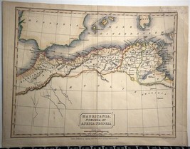 Sidney Hall c1860 Map Mauritania North Africa - £26.57 GBP