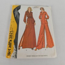 McCalls 3821 Sewing Pattern Women Size 12 Bust 34 Dress Pants Top Vintage Uncut - £15.22 GBP