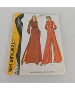 McCalls 3821 Sewing Pattern Women Size 12 Bust 34 Dress Pants Top Vintag... - $19.35