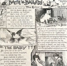 Bath Ballads Poems Art 1885 Advertisement Victorian Woodcut Copeland DWKK9 - £19.97 GBP