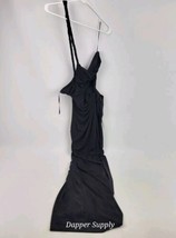 Luxxel Long Dress Black  Large  Cut Outs &amp; Slit Miss Lola LD8974 - £31.21 GBP