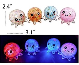 4 PACK Light Up Squeeze Jelly Bead Octopus Toys LN330 toy ball  - $12.30