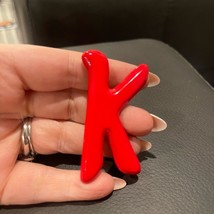 Red Letter K Decorative brooch - €6,68 EUR