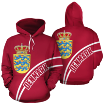 Denmark Country Flag Hoodie Adults And Youth - £43.73 GBP