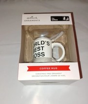Hallmark Ornament - The Office - World’s Best Boss Mug Dunder Mifflin - New! - £11.01 GBP